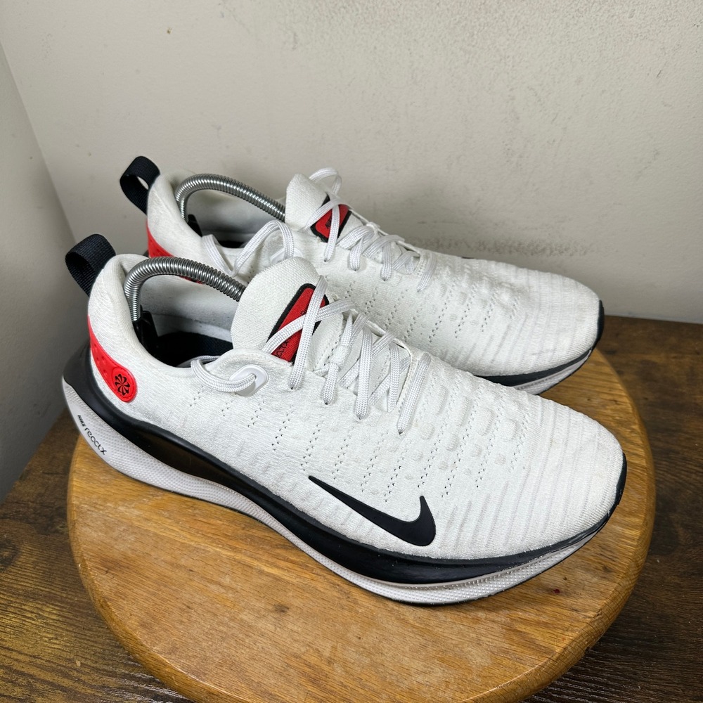 Nike InfinityRN 4 White Black Red Running Shoes DR2665-100 Mens 12.5